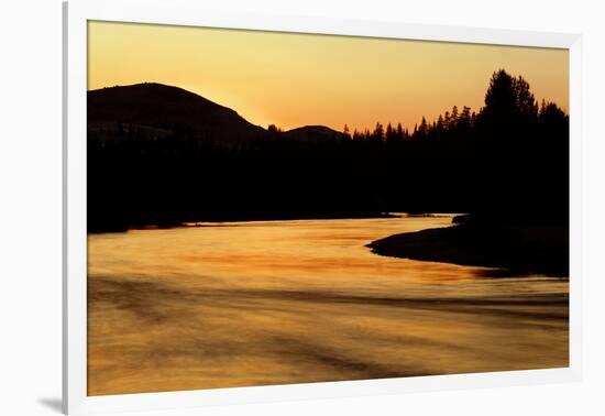 Sunset reflected on Tuolumne River, Tuolumne Meadows, Yosemite National Park, California-Adam Jones-Framed Photographic Print