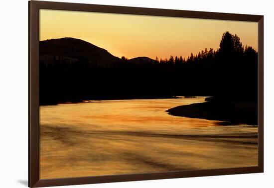 Sunset reflected on Tuolumne River, Tuolumne Meadows, Yosemite National Park, California-Adam Jones-Framed Photographic Print