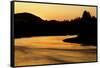 Sunset reflected on Tuolumne River, Tuolumne Meadows, Yosemite National Park, California-Adam Jones-Framed Stretched Canvas