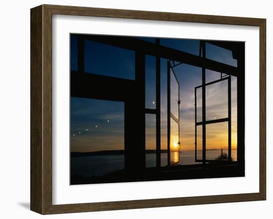 Sunset Reflected on Windows-Paul Souders-Framed Premium Photographic Print