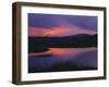 Sunset Reflecting in Upper Klamath Lake with Mt. Shasta, Upper Klamath National Wildlife Refuge-Steve Terrill-Framed Photographic Print