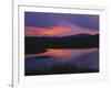 Sunset Reflecting in Upper Klamath Lake with Mt. Shasta, Upper Klamath National Wildlife Refuge-Steve Terrill-Framed Photographic Print