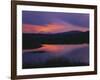 Sunset Reflecting in Upper Klamath Lake with Mt. Shasta, Upper Klamath National Wildlife Refuge-Steve Terrill-Framed Photographic Print