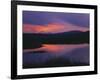 Sunset Reflecting in Upper Klamath Lake with Mt. Shasta, Upper Klamath National Wildlife Refuge-Steve Terrill-Framed Photographic Print