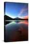 Sunset Reflection and Clouds at Trillium Lake, Mount Hood, Oregon-Vincent James-Stretched Canvas
