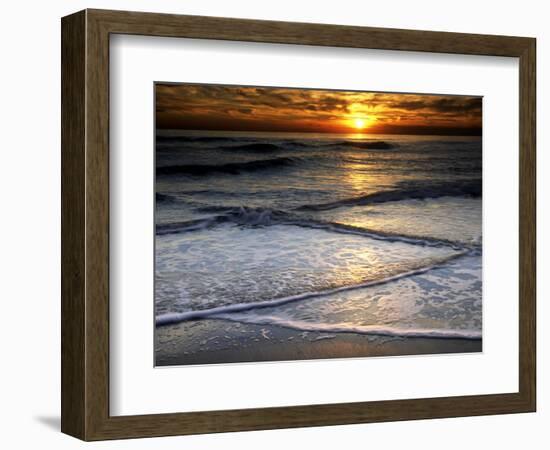 Sunset Reflection on Beach, Cape May, New Jersey, USA-Jay O'brien-Framed Photographic Print