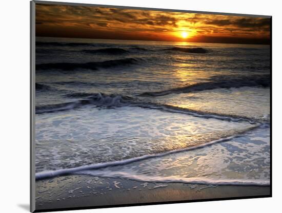 Sunset Reflection on Beach, Cape May, New Jersey, USA-Jay O'brien-Mounted Photographic Print