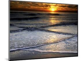 Sunset Reflection on Beach, Cape May, New Jersey, USA-Jay O'brien-Mounted Photographic Print