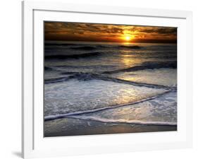 Sunset Reflection on Beach, Cape May, New Jersey, USA-Jay O'brien-Framed Photographic Print