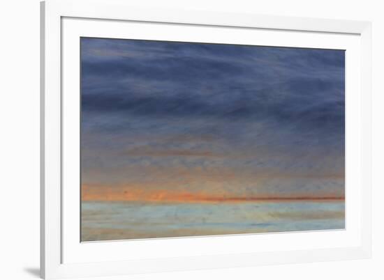 Sunset reflection on Pacific Beach, pier, San Diego, California, USA-Stuart Westmorland-Framed Premium Photographic Print