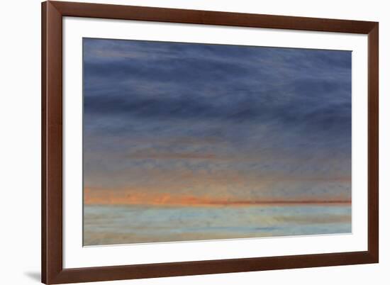 Sunset reflection on Pacific Beach, pier, San Diego, California, USA-Stuart Westmorland-Framed Premium Photographic Print