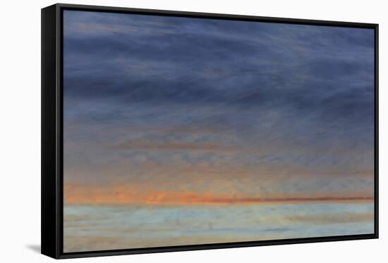 Sunset reflection on Pacific Beach, pier, San Diego, California, USA-Stuart Westmorland-Framed Stretched Canvas