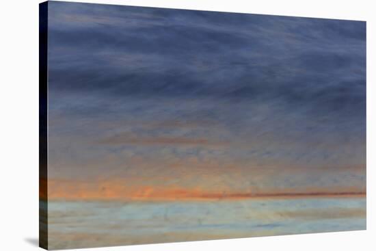 Sunset reflection on Pacific Beach, pier, San Diego, California, USA-Stuart Westmorland-Stretched Canvas