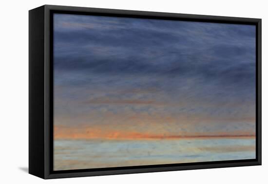 Sunset reflection on Pacific Beach, pier, San Diego, California, USA-Stuart Westmorland-Framed Stretched Canvas