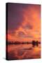 Sunset Reflections at Merced Wildlife Refuge-Vincent James-Stretched Canvas