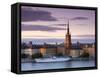 Sunset, Riddarholmen and Gamla Stan, Stockholm, Sweden-Doug Pearson-Framed Stretched Canvas