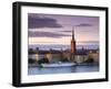 Sunset, Riddarholmen and Gamla Stan, Stockholm, Sweden-Doug Pearson-Framed Photographic Print