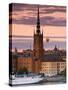 Sunset, Riddarholmen and Gamla Stan, Stockholm, Sweden-Doug Pearson-Stretched Canvas