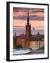 Sunset, Riddarholmen and Gamla Stan, Stockholm, Sweden-Doug Pearson-Framed Photographic Print