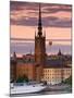 Sunset, Riddarholmen and Gamla Stan, Stockholm, Sweden-Doug Pearson-Mounted Photographic Print