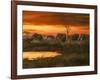 Sunset River Crossing-Trevor V. Swanson-Framed Giclee Print