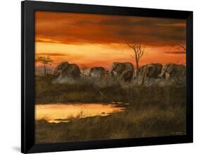 Sunset River Crossing-Trevor V. Swanson-Framed Giclee Print