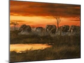 Sunset River Crossing-Trevor V. Swanson-Mounted Giclee Print