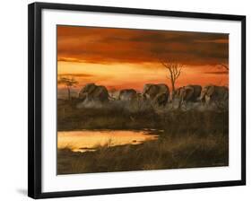 Sunset River Crossing-Trevor V. Swanson-Framed Giclee Print