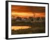 Sunset River Crossing-Trevor V. Swanson-Framed Giclee Print