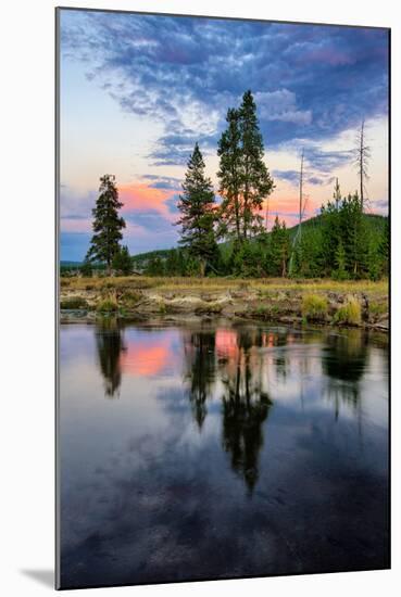 Sunset River Reflections, Gibbon River, Yellowstone National Park-Vincent James-Mounted Premium Photographic Print