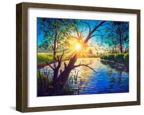 Sunset River-Valery Rybakow-Framed Art Print