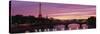 Sunset, Romantic City, Eiffel Tower, Paris, France-null-Stretched Canvas