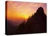 Sunset, Rong Cheng Peak, Huang Shan (Yellow Mountain), Anhui Province, China-Jochen Schlenker-Stretched Canvas