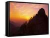 Sunset, Rong Cheng Peak, Huang Shan (Yellow Mountain), Anhui Province, China-Jochen Schlenker-Framed Stretched Canvas