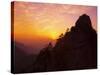 Sunset, Rong Cheng Peak, Huang Shan (Yellow Mountain), Anhui Province, China-Jochen Schlenker-Stretched Canvas