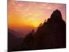 Sunset, Rong Cheng Peak, Huang Shan (Yellow Mountain), Anhui Province, China-Jochen Schlenker-Mounted Photographic Print