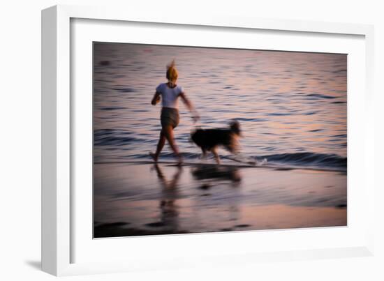 Sunset Run-Sharon Wish-Framed Photographic Print