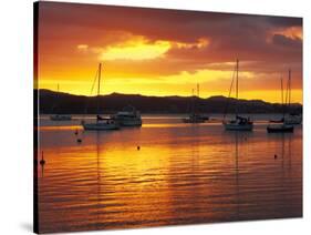 Sunset, Russell, Bay of Islands, Northland, New Zealand-David Wall-Stretched Canvas