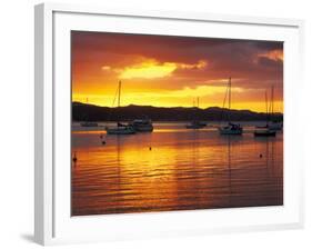 Sunset, Russell, Bay of Islands, Northland, New Zealand-David Wall-Framed Photographic Print