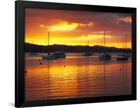 Sunset, Russell, Bay of Islands, Northland, New Zealand-David Wall-Framed Photographic Print