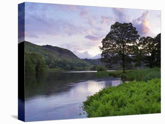 Sunset, Rydal Water, Lake District National Park, Cumbria, England, United Kingdom, Europe-Jeremy Lightfoot-Stretched Canvas