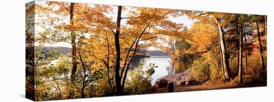 Sunset, Sacandaga Lake, Adirondack Mountains, New York State, USA-null-Stretched Canvas