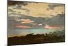 Sunset, Saco Bay (Oil on Canvas)-Winslow Homer-Mounted Giclee Print
