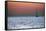 Sunset Sailboat Aegean Sea Santorini Greece-null-Framed Stretched Canvas