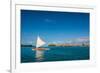 Sunset Sailing at Beautiful Bora Bora Lagoon-BlueOrange Studio-Framed Photographic Print