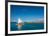 Sunset Sailing at Beautiful Bora Bora Lagoon-BlueOrange Studio-Framed Photographic Print
