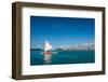 Sunset Sailing at Beautiful Bora Bora Lagoon-BlueOrange Studio-Framed Photographic Print