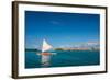 Sunset Sailing at Beautiful Bora Bora Lagoon-BlueOrange Studio-Framed Photographic Print