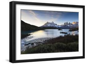 Sunset, Salto Chico, Lago Pehoe, Torres Del Paine National Park, Patagonia, Chile, South America-Eleanor Scriven-Framed Photographic Print