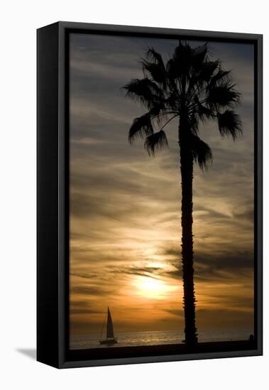 Sunset, Santa Monica Beach-Natalie Tepper-Framed Stretched Canvas